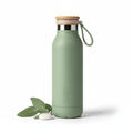 Motivational water bottle in sage green